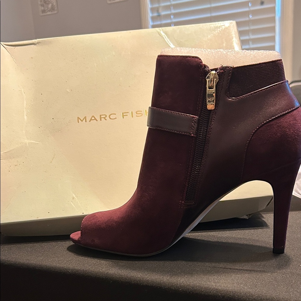 Marc Fisher Burgundy Ankle Booties